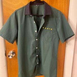 Green Short Sleeve Bowling Shirt